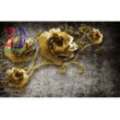 Arany rózsák, egyedi méretre gyártott térhatású selyem tapéta