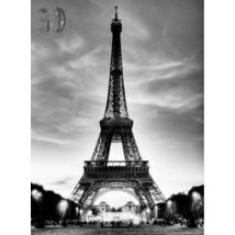 Eiffel torony, fekete fehér selyem tapéta