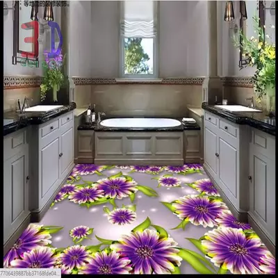 lila krizantém padlóborítás