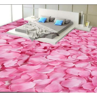 Rózsaszín rózsaszirom szőnyeg padlóborítás